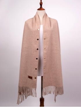 Cashmere Feeling Shawl w/ Openable Button Details